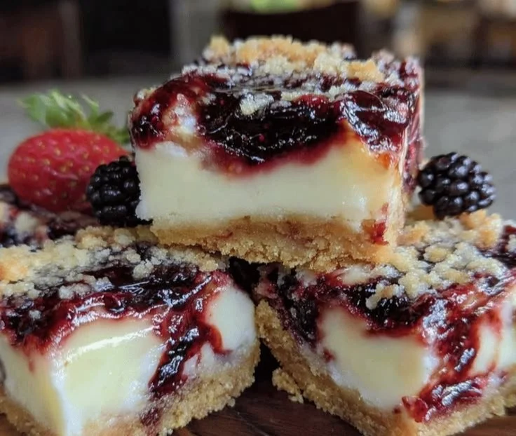 Creamy Huckleberry Cream Cheese Bars
