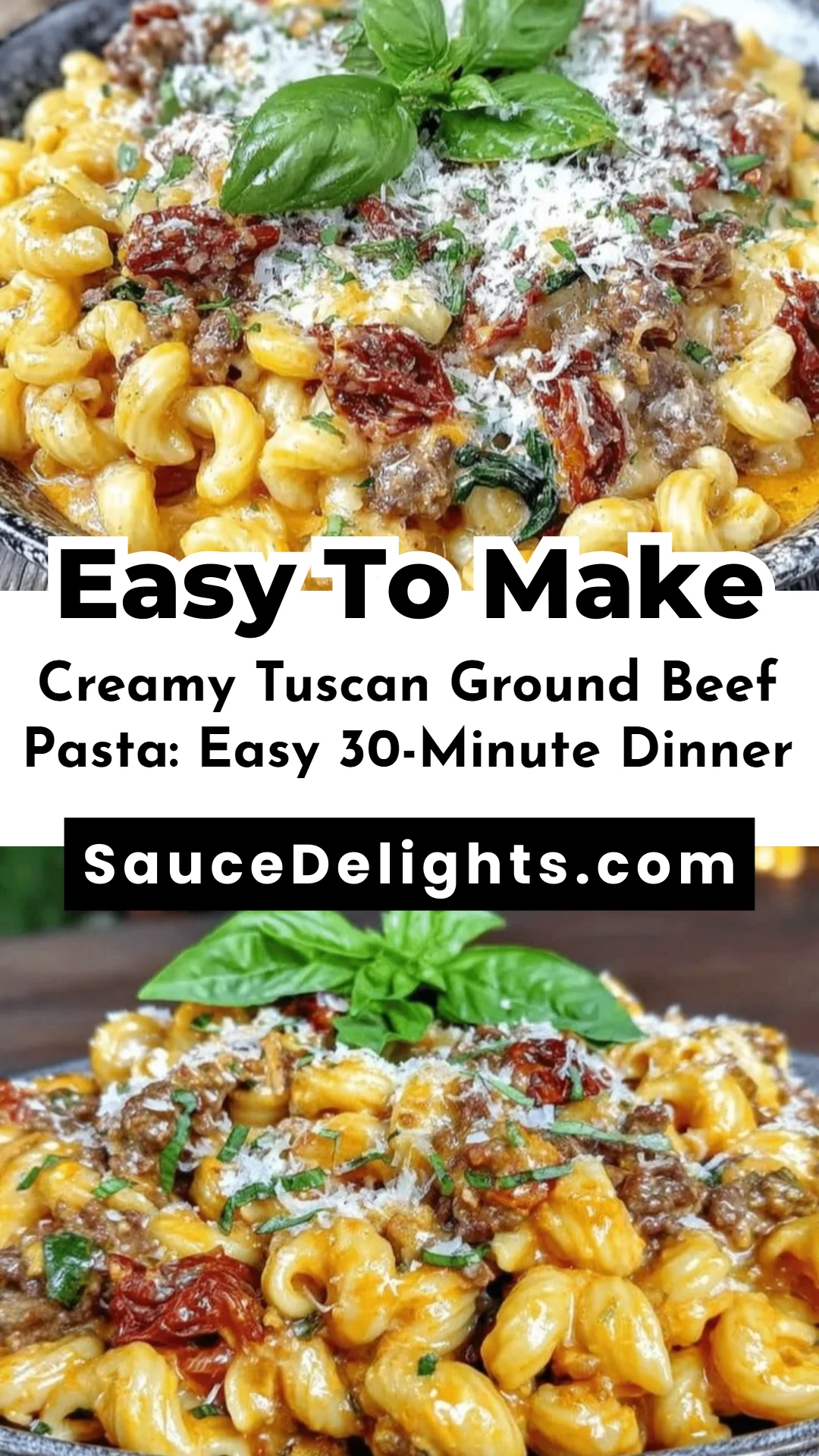 Creamy Tuscan Ground Beef Pasta: Easy 30-Minute Dinner