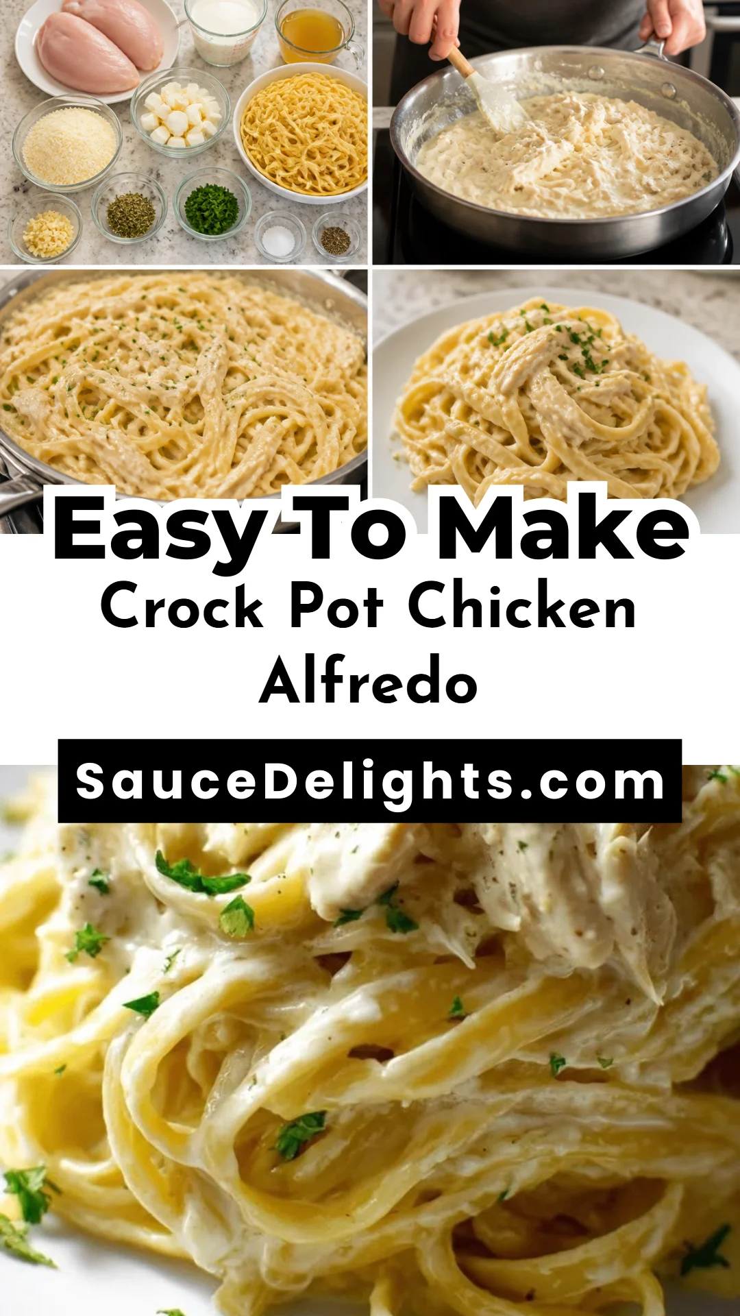 Crock Pot Chicken Alfredo
