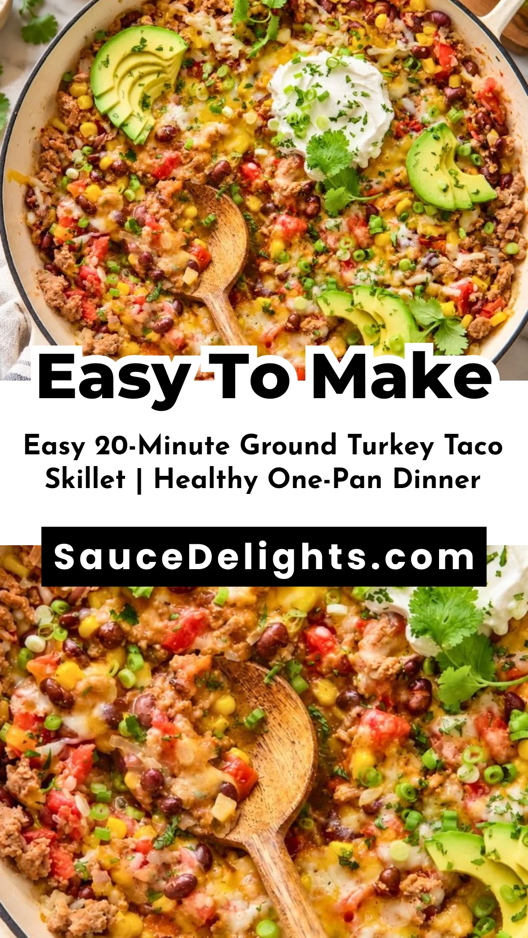 Easy 20-Minute Ground Turkey Taco Skillet | Healthy One-Pan Dinner