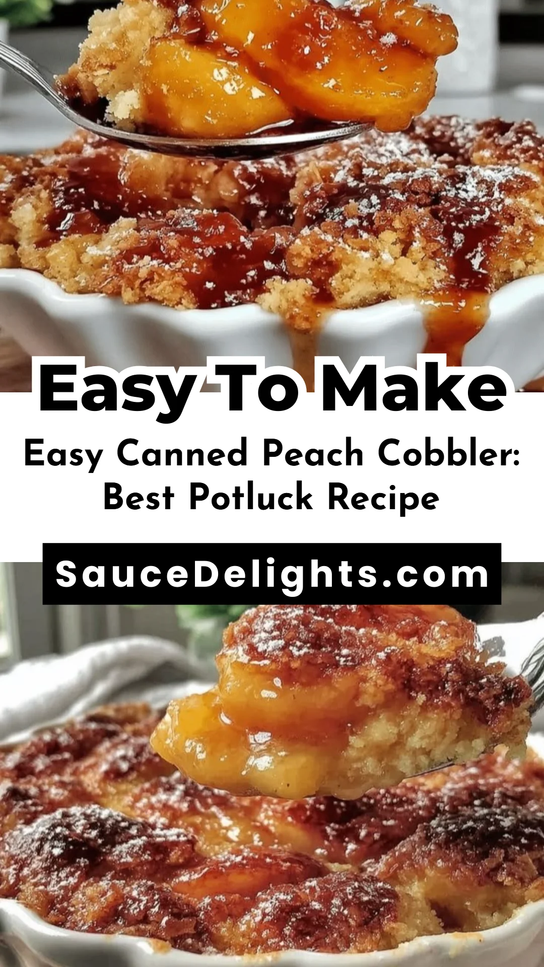 Easy Canned Peach Cobbler: Best Potluck Recipe