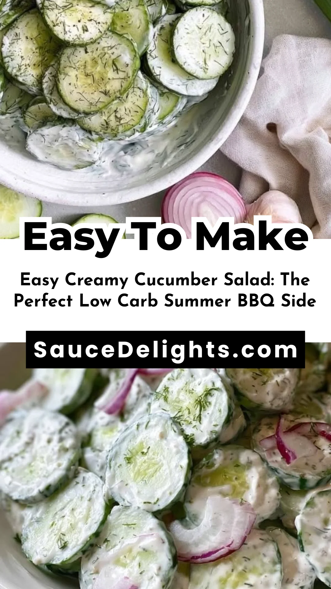 Easy Creamy Cucumber Salad: The Perfect Low Carb Summer BBQ Side