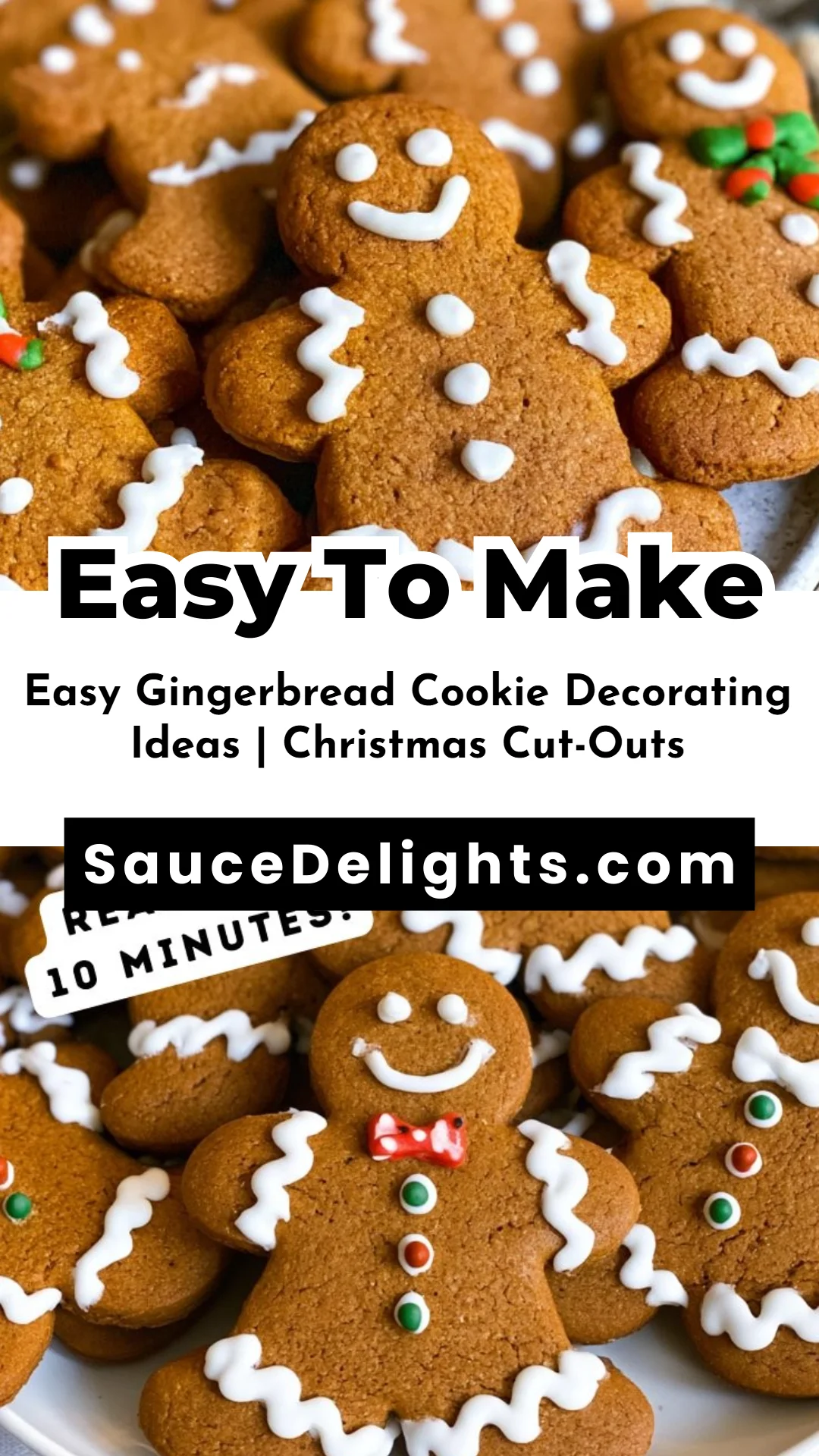 Easy Gingerbread Cookie Decorating Ideas | Christmas Cut-Outs