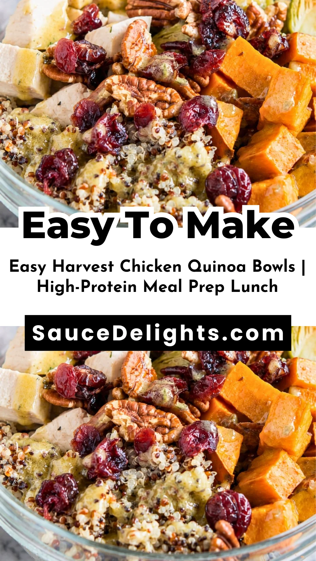 Easy Harvest Chicken Quinoa Bowls | High-Protein Meal Prep Lunch