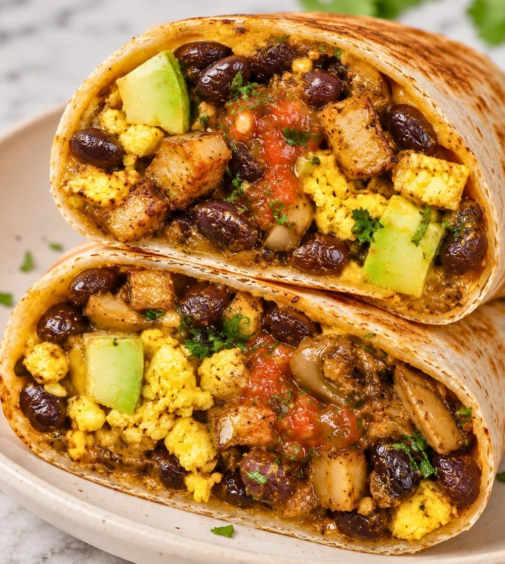 Easy high-protein vegan breakfast burritos for meal prep