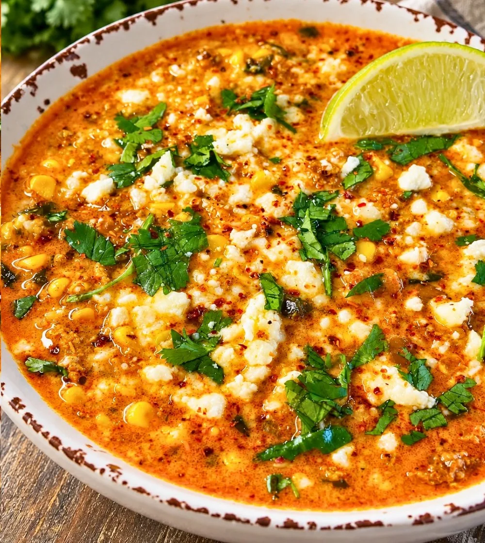 Easy One Pot Dinner: Creamy Street Corn Chicken Chili