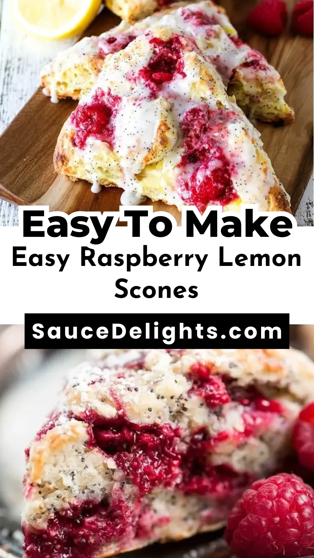 Easy Raspberry Lemon Scones