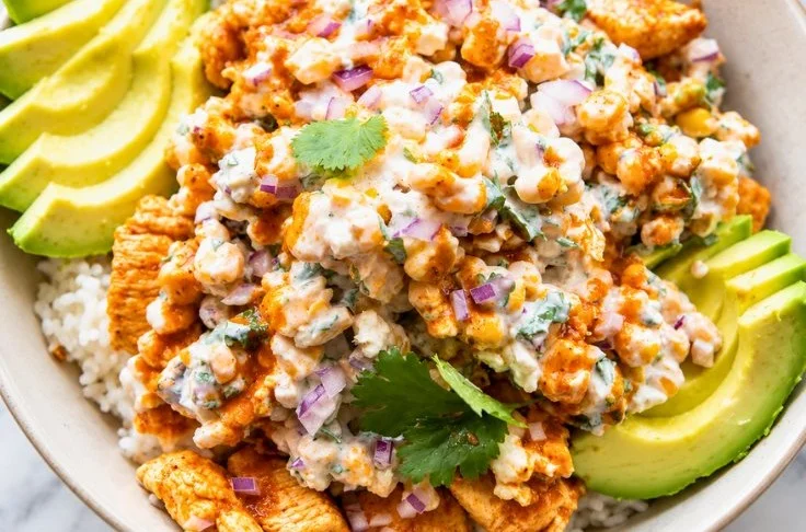 Easy Street Corn Chicken Rice Bowls | Healthy 30-Minute Dinner