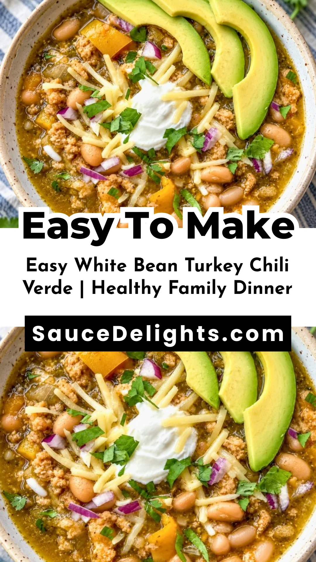 Easy White Bean Turkey Chili Verde | Healthy Family Dinner