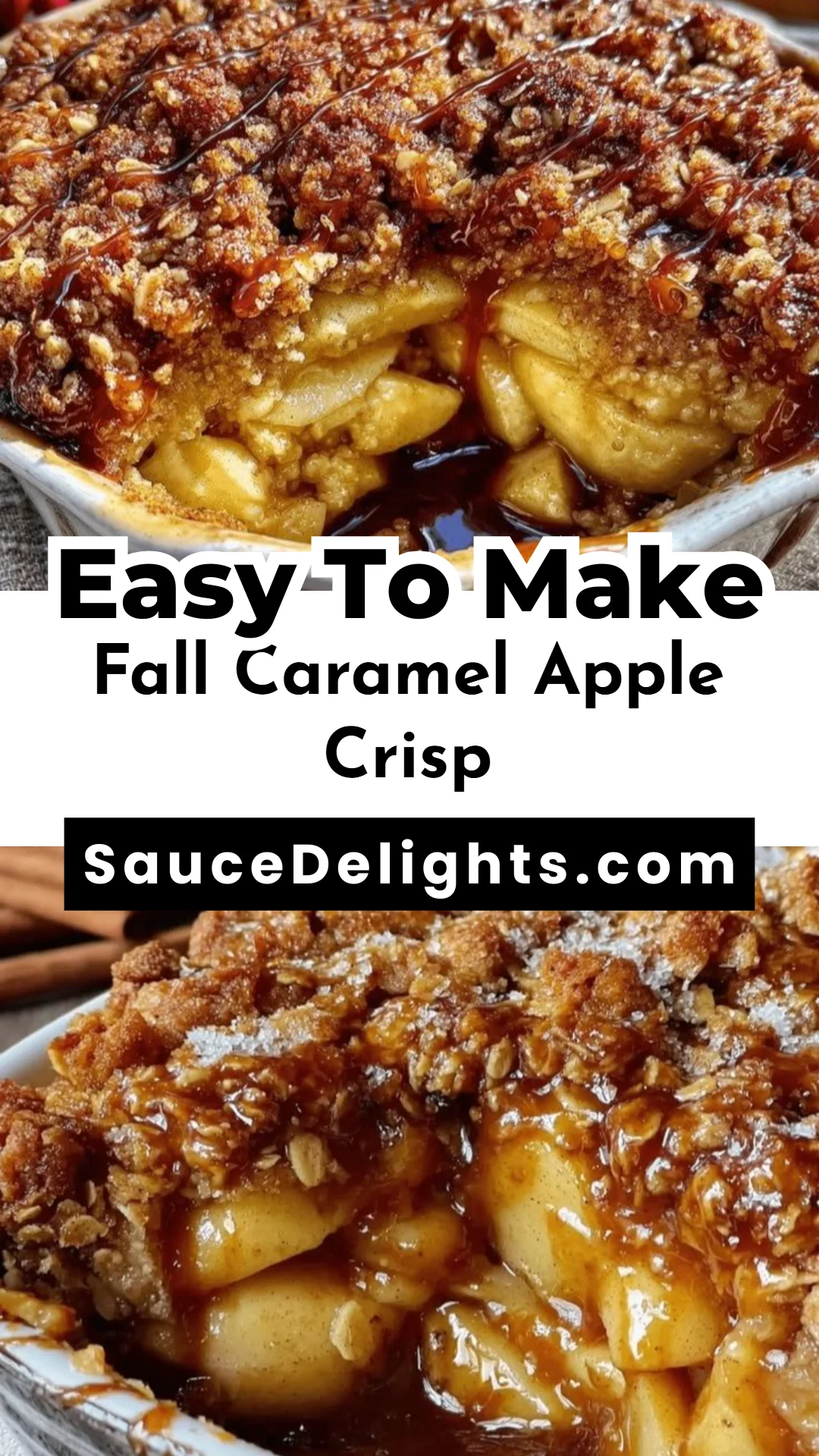 Fall Caramel Apple Crisp