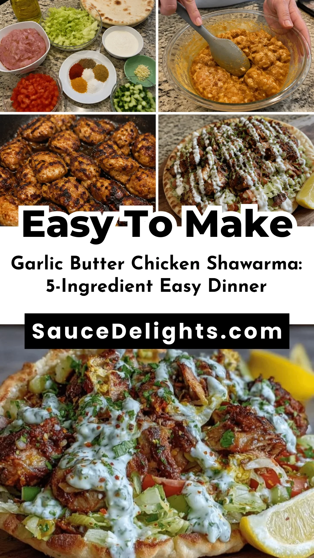 Garlic Butter Chicken Shawarma: 5-Ingredient Easy Dinner
