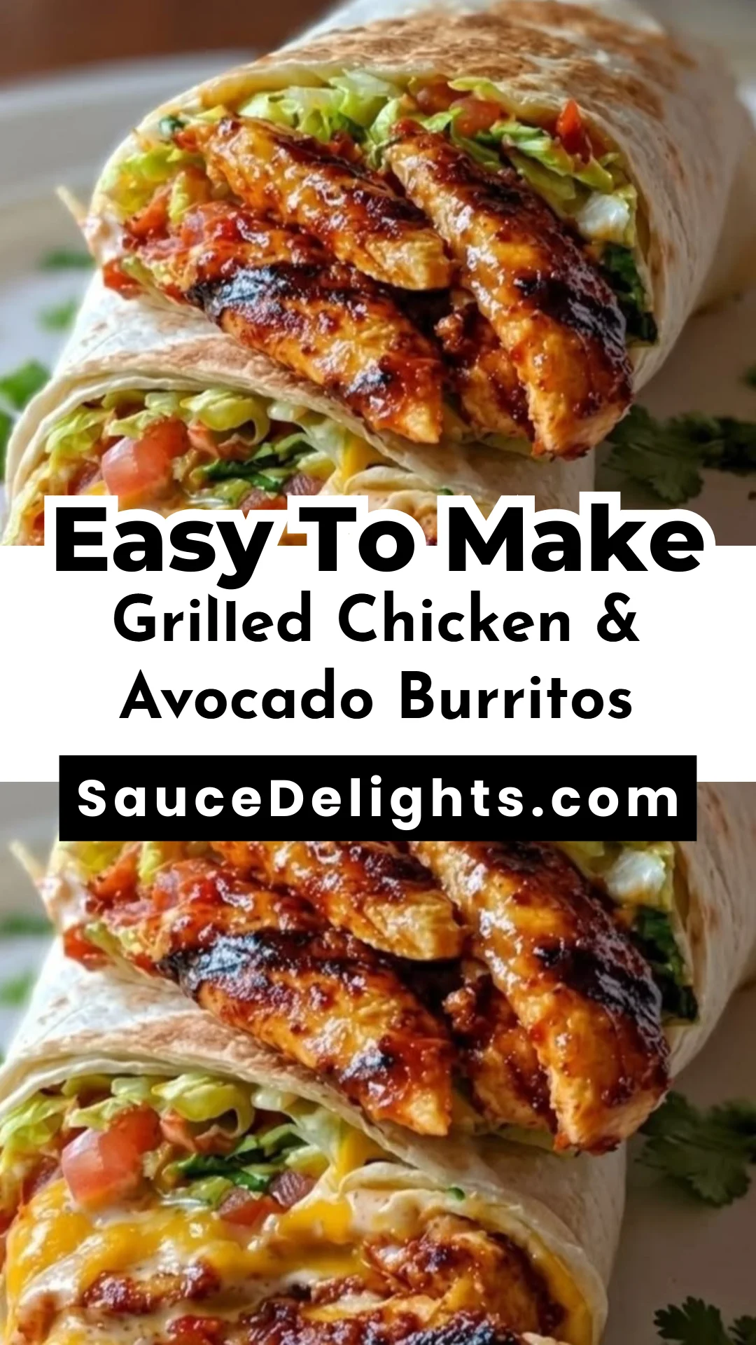 Grilled Chicken & Avocado Burritos