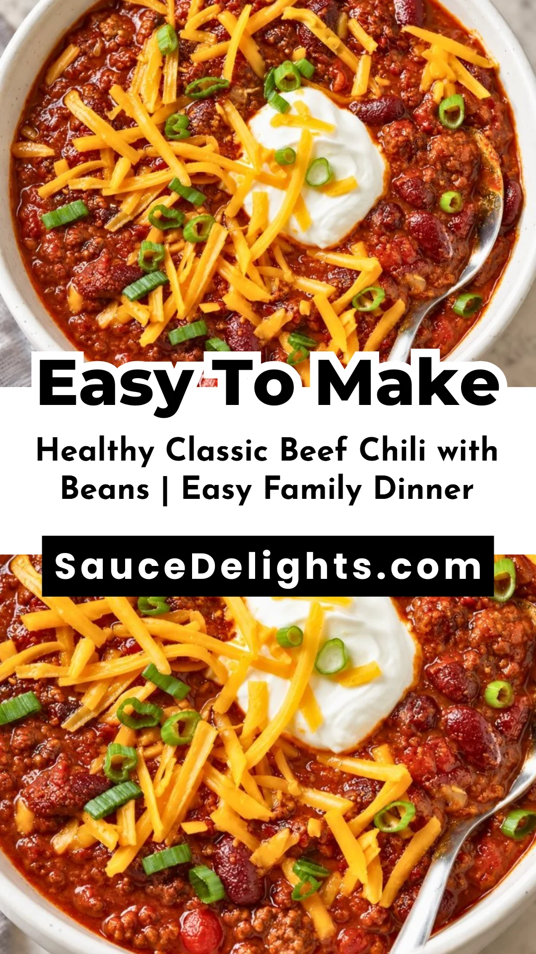 Healthy Classic Beef Chili with Beans | Easy Family Dinner