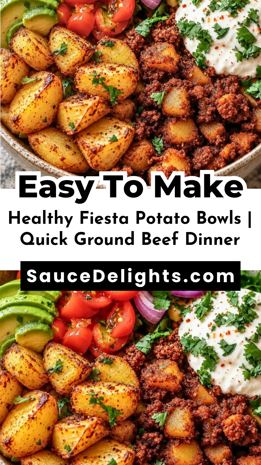 Healthy Fiesta Potato Bowls | Quick Ground Beef Dinner