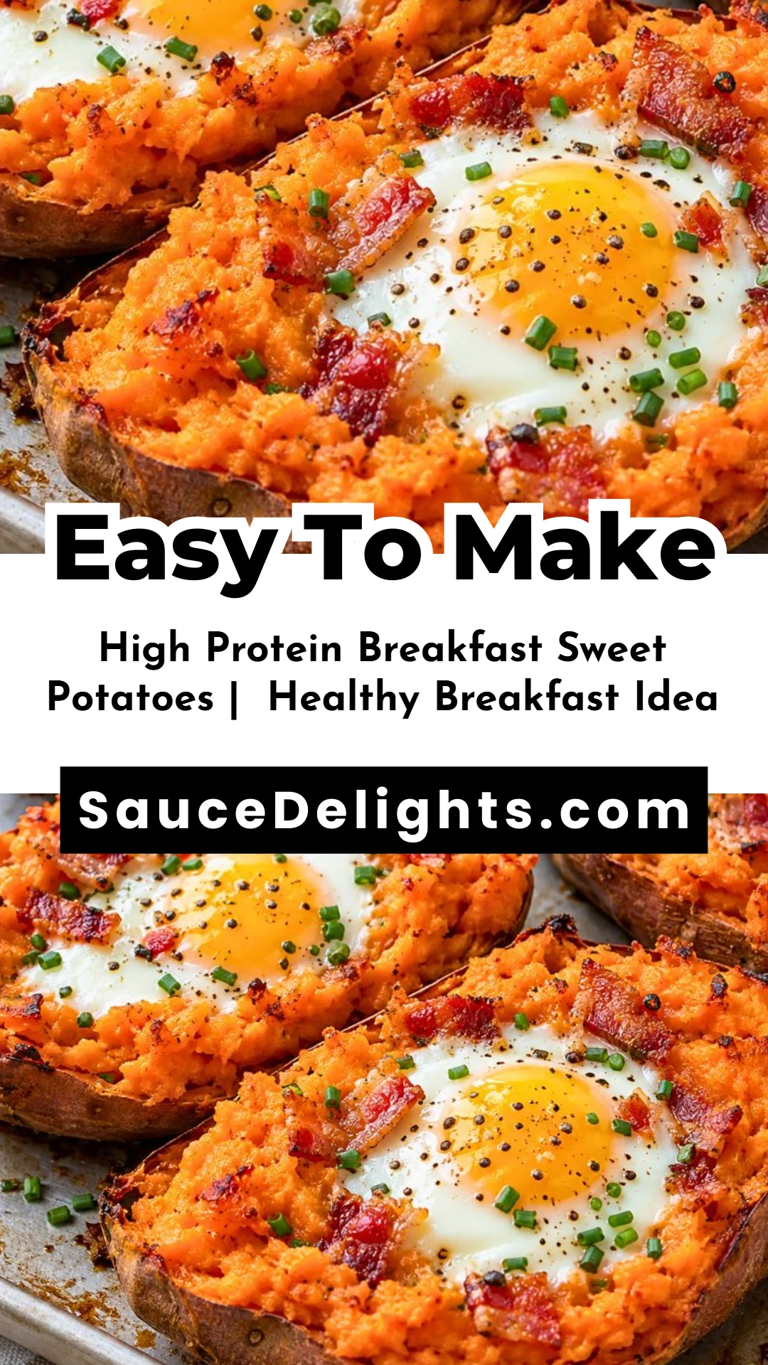 High Protein Breakfast Sweet Potatoes |  Healthy Breakfast Idea