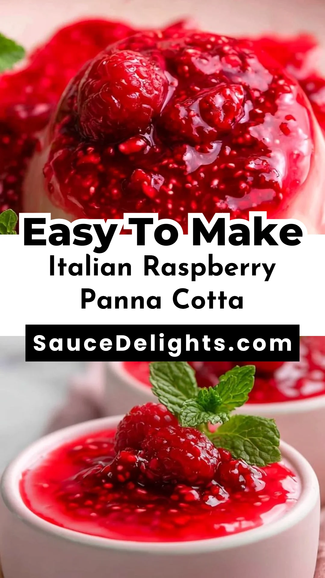 Italian Raspberry Panna Cotta