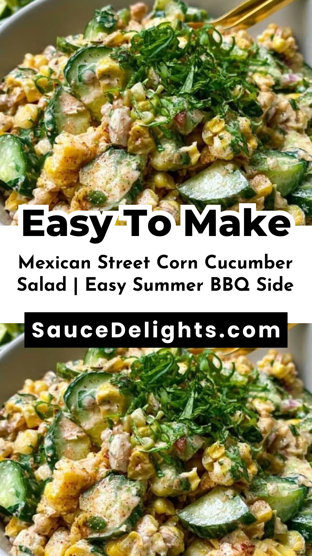 Mexican Street Corn Cucumber Salad | Easy Summer BBQ Side
