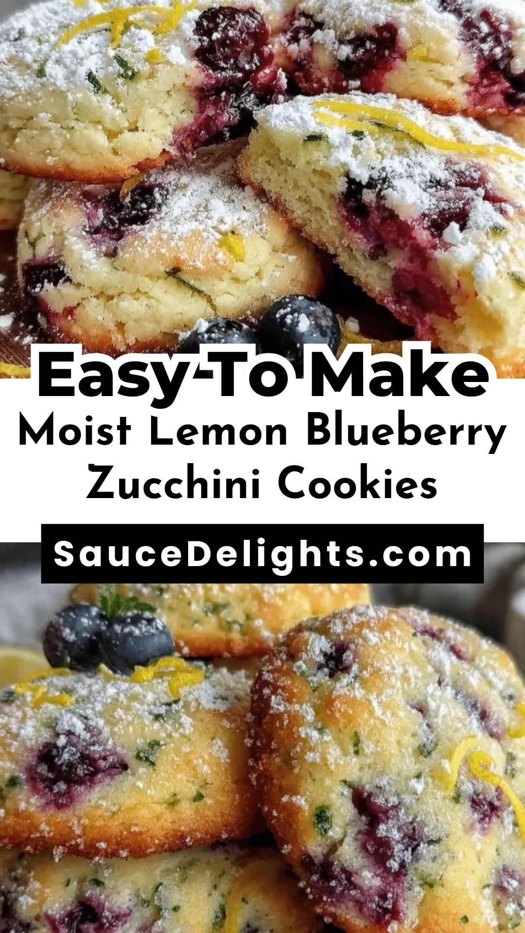 Moist Lemon Blueberry Zucchini Cookies