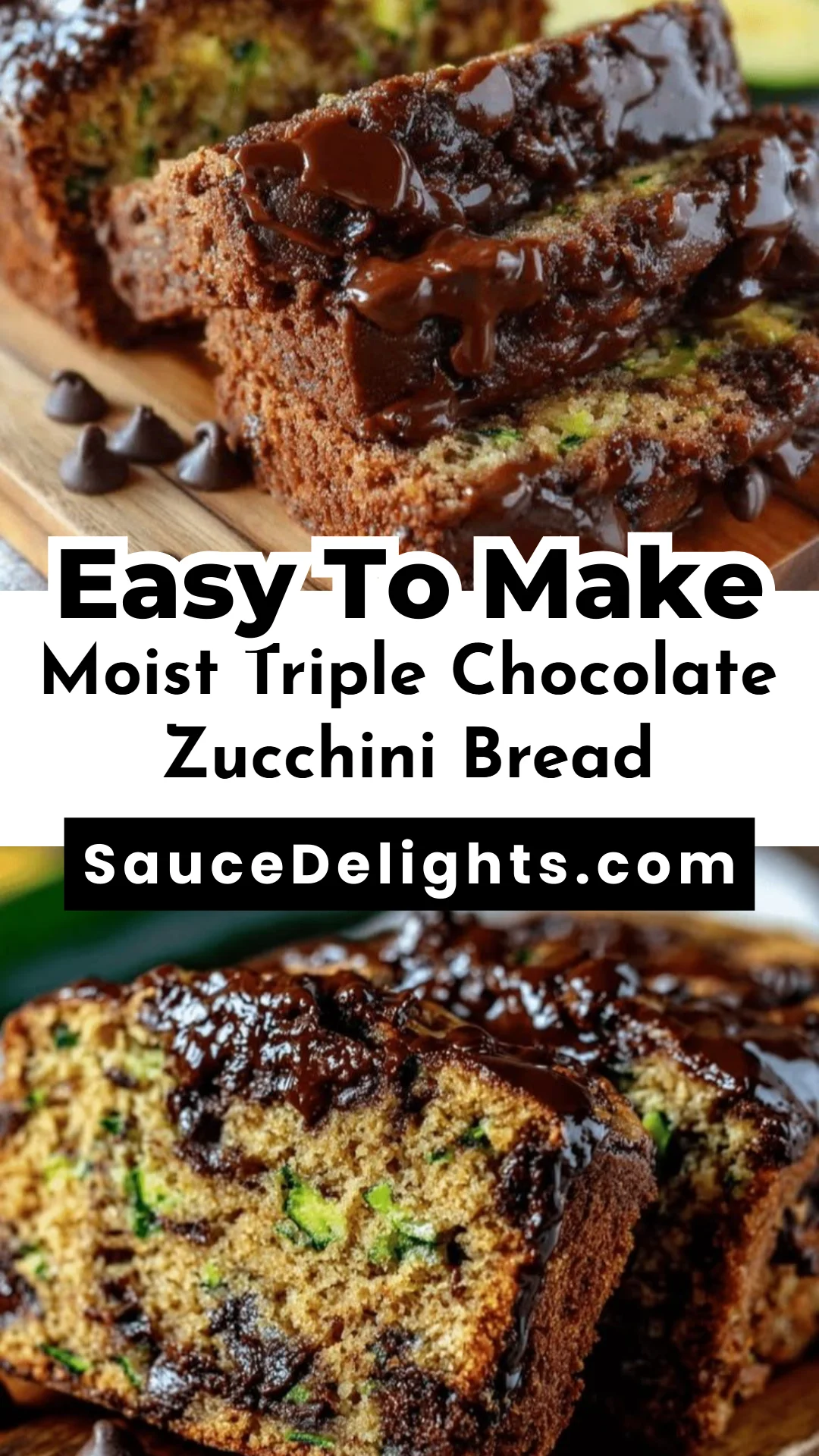 Moist Triple Chocolate Zucchini Bread