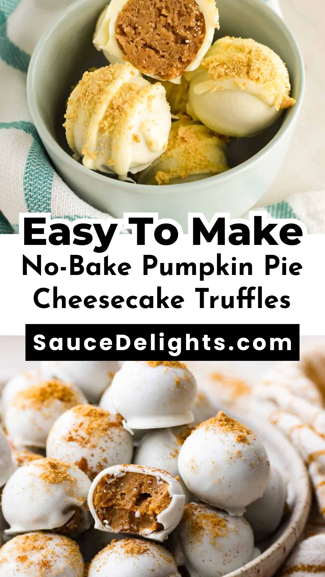 No-Bake Pumpkin Pie Cheesecake Truffles