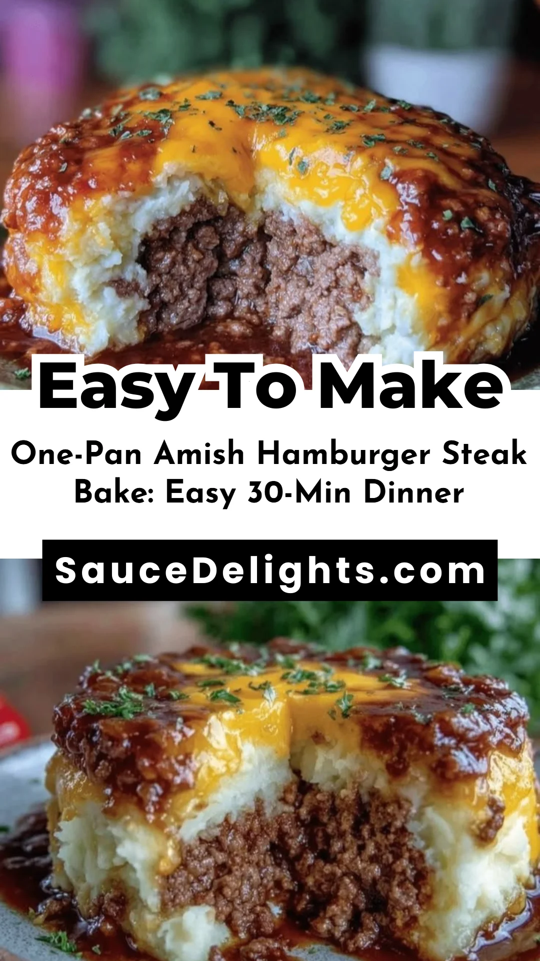 One-Pan Amish Hamburger Steak Bake: Easy 30-Min Dinner