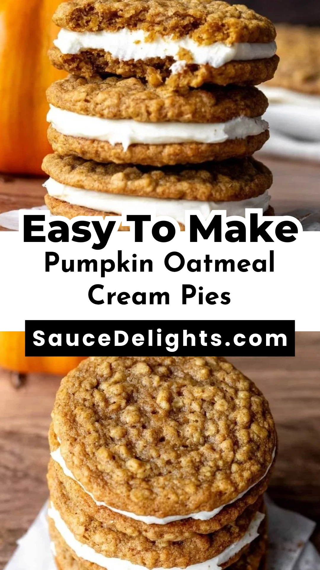 Pumpkin Oatmeal Cream Pies