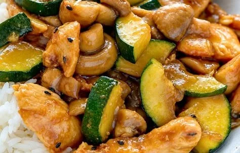Delicious homemade mushroom chicken inspired by Panda Express recipe.