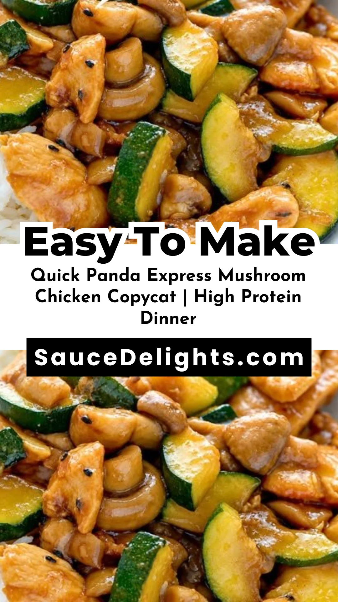 Quick Panda Express Mushroom Chicken Copycat | High Protein Dinner