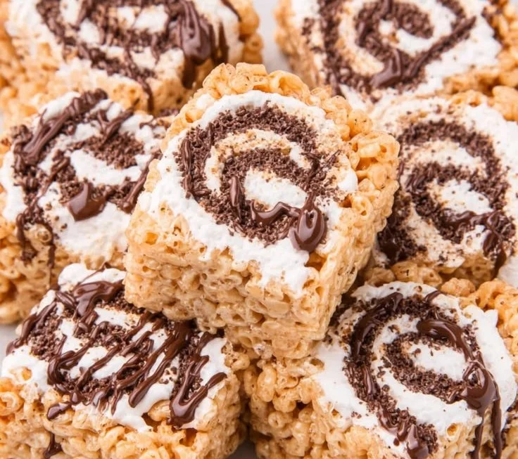 Rolled S’mores Rice Krispie Treats