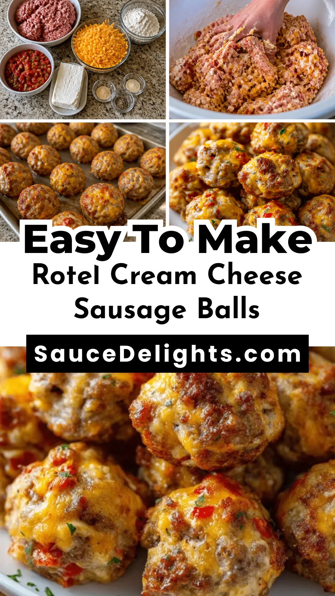 Rotel Cream Cheese Sausage Balls
