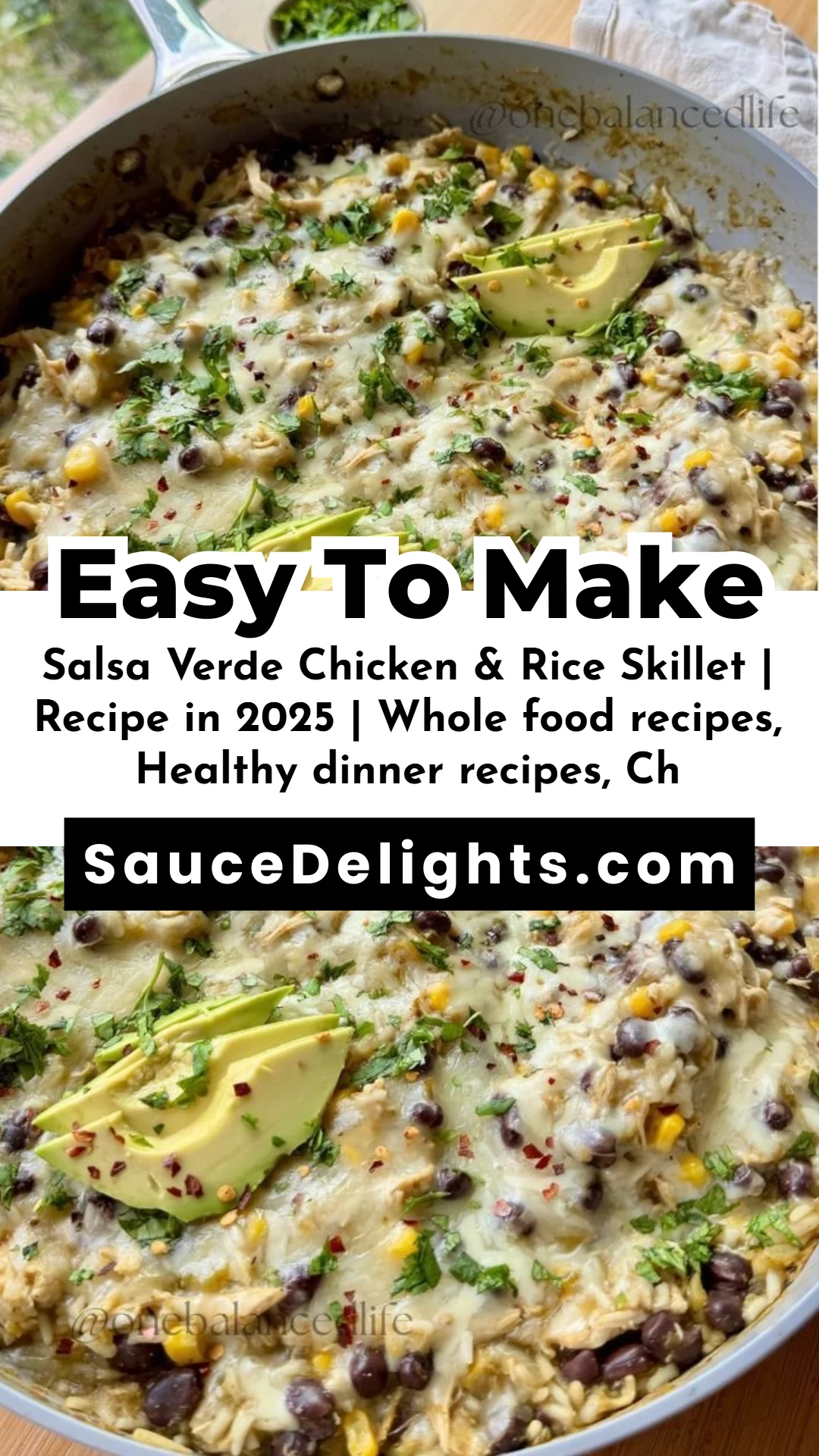 Salsa Verde Chicken & Rice Skillet | Recipe in 2025 | Whole food recipes, Healthy dinner recipes, Ch