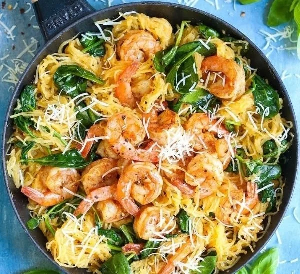 SHRIMP SCAMPI SPAGHETTI SQUASH