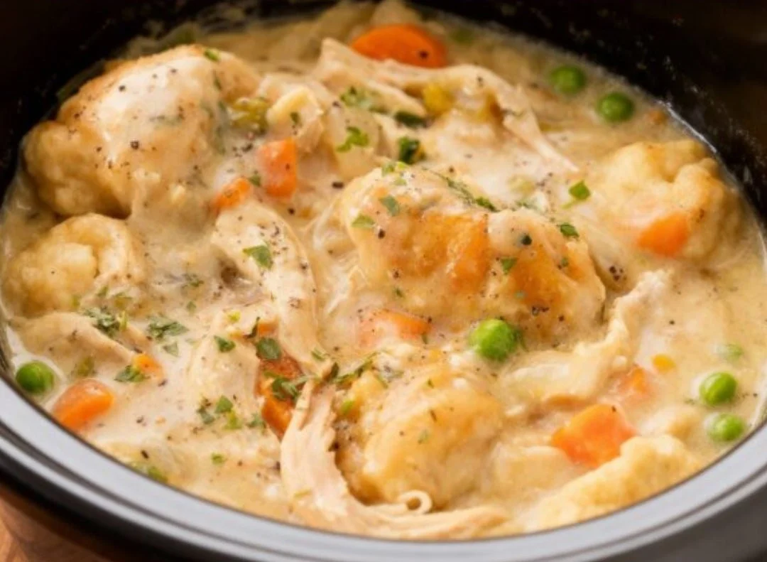 Slow Cooker Chicken and Dumplings — Creamy Crockpot Comfort for Cozy Nights