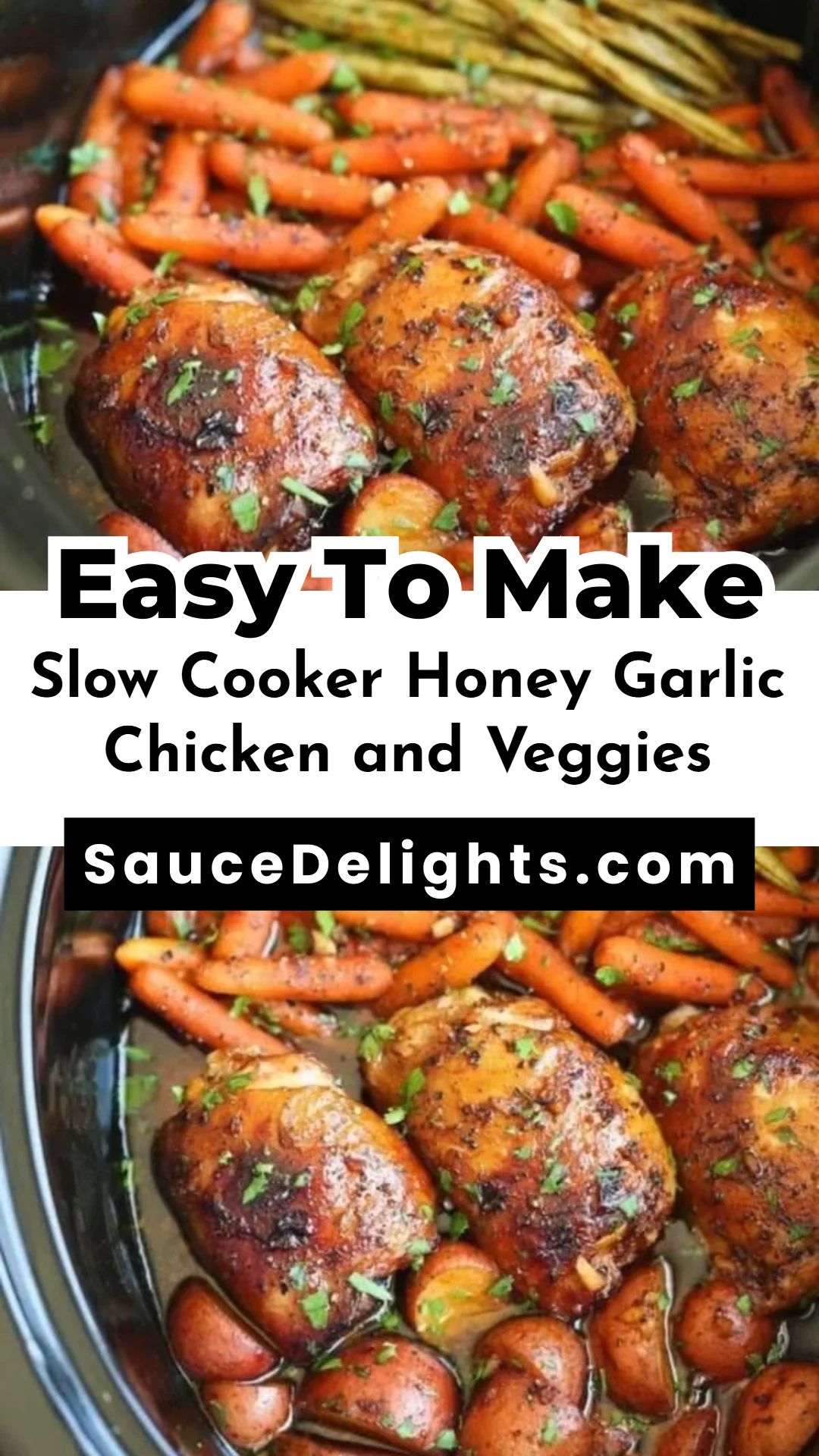 Slow Cooker Honey Garlic Chicken and Veggies