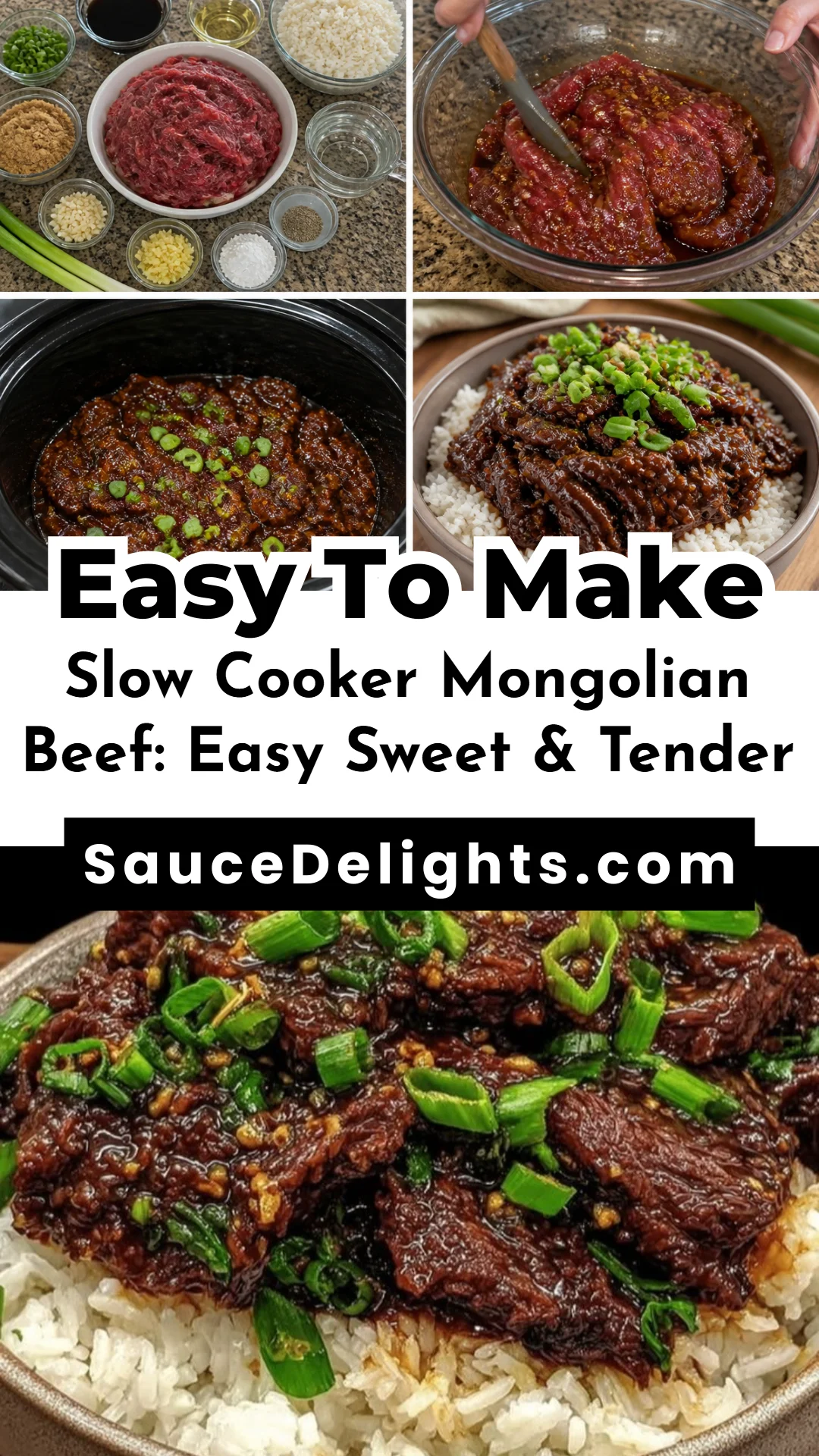 Slow Cooker Mongolian Beef: Easy Sweet & Tender