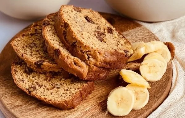 Moist and delicious banana bread fresh out of the oven