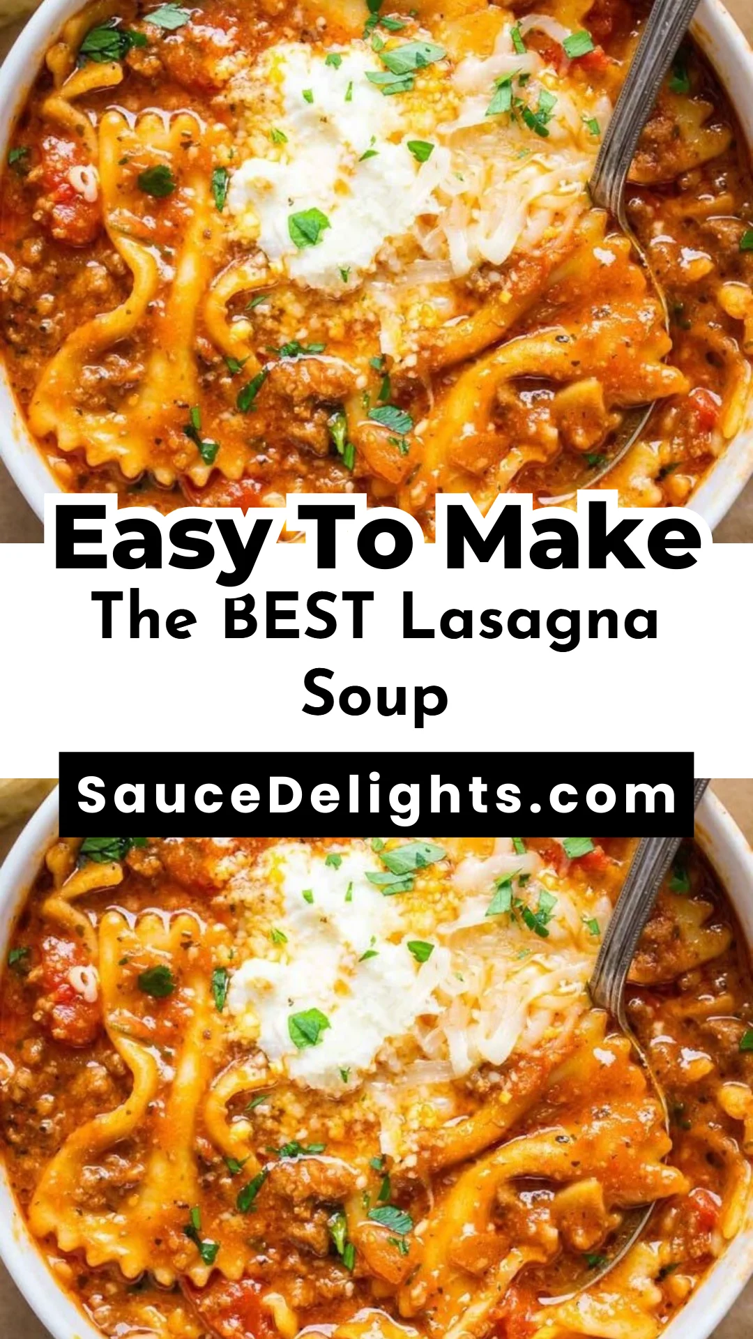 The BEST Lasagna Soup